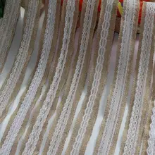 Новинка 10 стилей 5 см пряжа Hessian лента с кружевом винтажная деревенская Свадьба украшения поставки diy орнамент мешковины