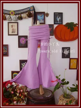 

Lycra cotton Tribal Belly Dance flare Pants with Runched Skirt AD27