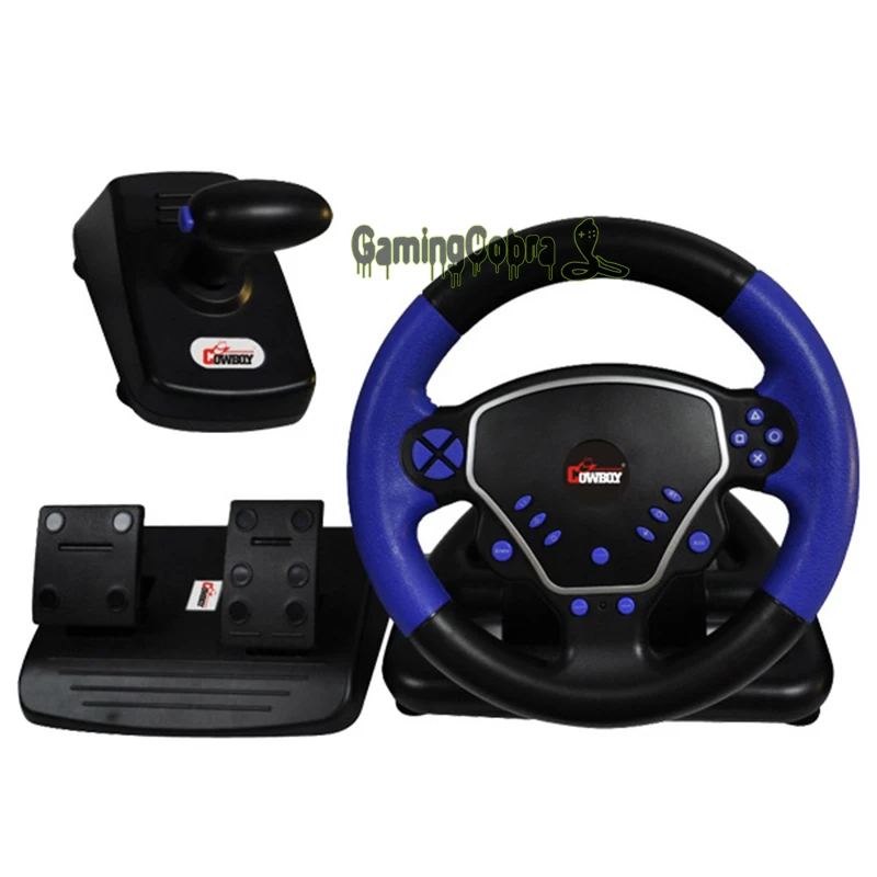 

Multifunction Game Gaming Controller Steering Wheel Fit For Playstation PS2/PS3