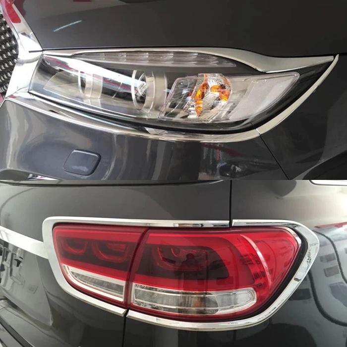 

ABS Front Rear Tail Lamp Cover Trim For Kia Sorento 2015 2016 Chrome car styling accessories