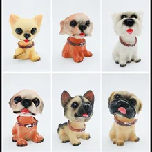 6 шт. Автомобильные украшения интерьерные аксессуары кивая собака Милая Весенняя собака кукла качает голову декоративная собака для автомобиля продукты