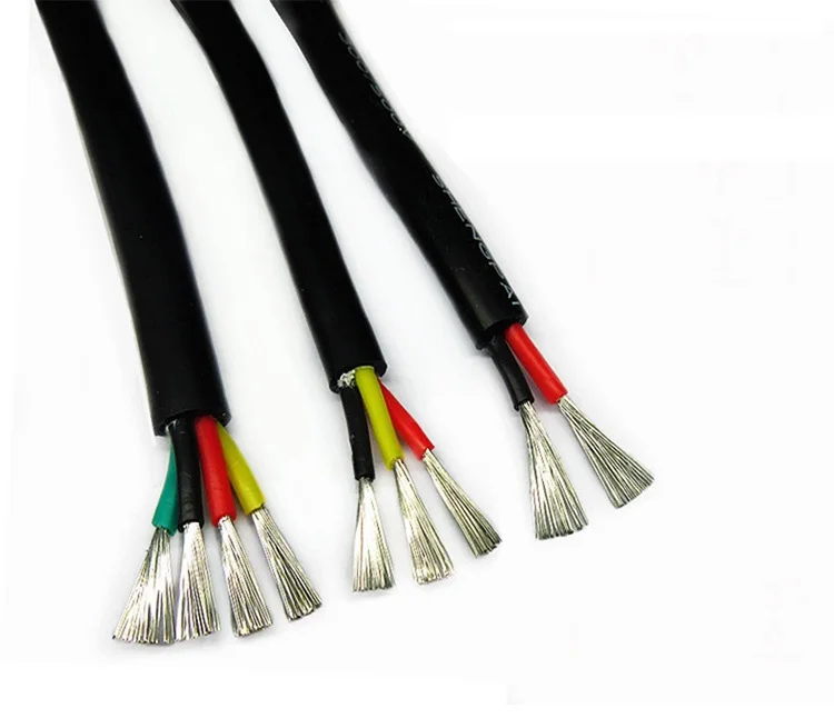 

High and low winter soft silicone cable 2 core 3 core 4 core 11AWG or 13AWG tin copper core special soft silicone
