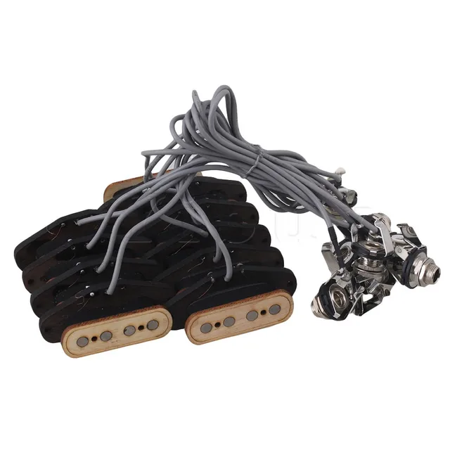 Cheap Yibuy 20 x 62x25x18mm Wooden Maple Guitar Pickup for Guitar Practise