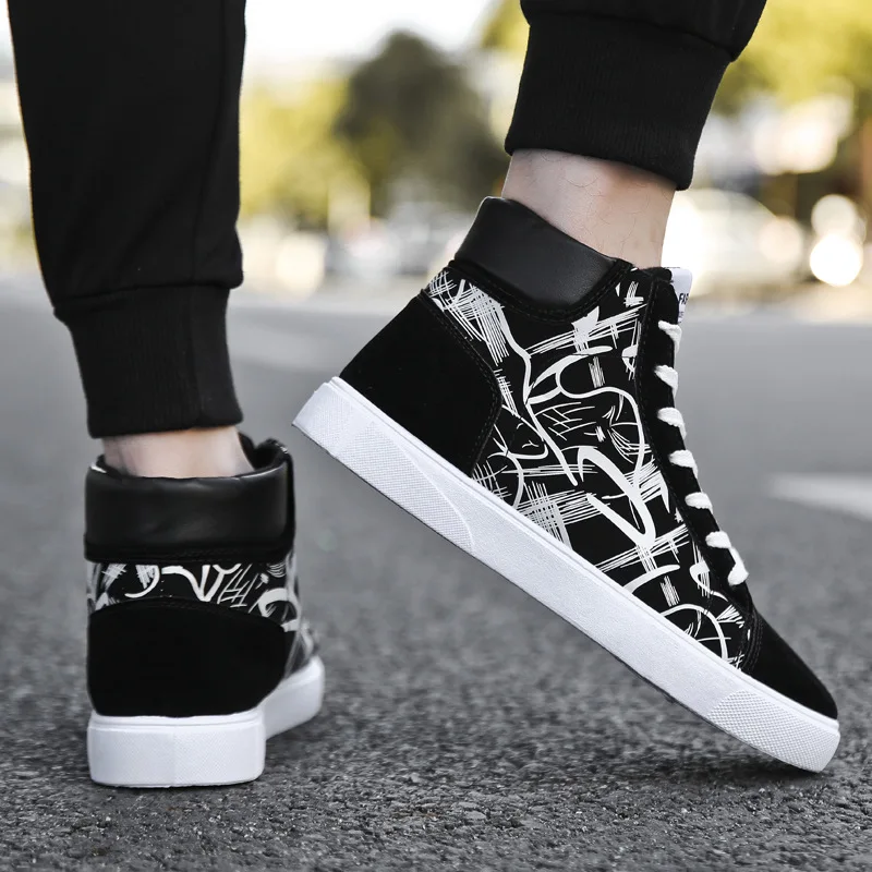 

Autumn high shoes Korean version of men's shoes men's canvas shoes men's casual shoes trend winter youth board shoes wholesale
