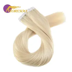 Moresoo лента в наращивание волос человеческие волосы чистый цвет волос бесшовная Кожа Уток клей на волосы 10 шт. 25 г