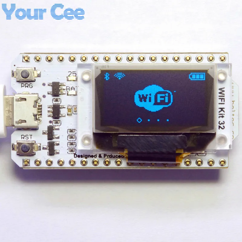 

ESP32 Bluetooth WIFI Kit OLED Blue 0.96 inch Display Module CP2102 32M Flash 3.3V-7V Internet Development Board for Arduino