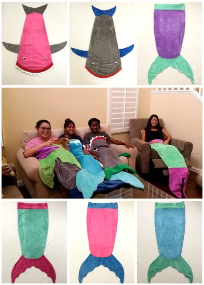 6 Дизайнов-фланелевый детский спальный мешок наивысшего качества/детский спальный мешок/спальный мешок для младенцев, одеяло с хвостом русалки акулы
