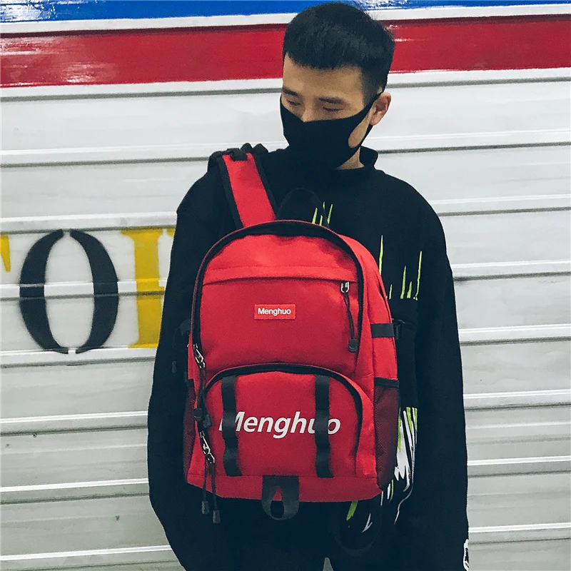 2017 Fashion School bag Waterproof Nylon Men Backpack Bag Women Mochila Escolar Travel Bag Rucksack Trekking Bag Menghuo Brand (37)