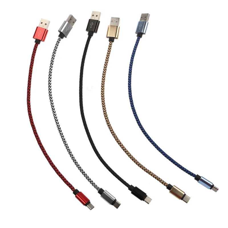 Вязание Алюминиевый USB 3,1 type-C 2A данных и синхронизация зарядное устройство короткий кабель для samsung Galaxy C9 Pro для других телефонов Android