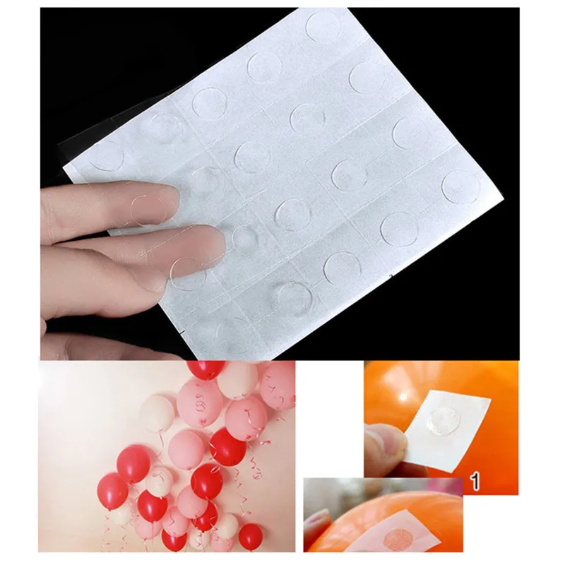 

20pcs Balloons Glue Point Can Be Torn By Hand Tearing Line Double-Sided Multi Fix Gum Air Balls Birthday Wedding Party Supplies
