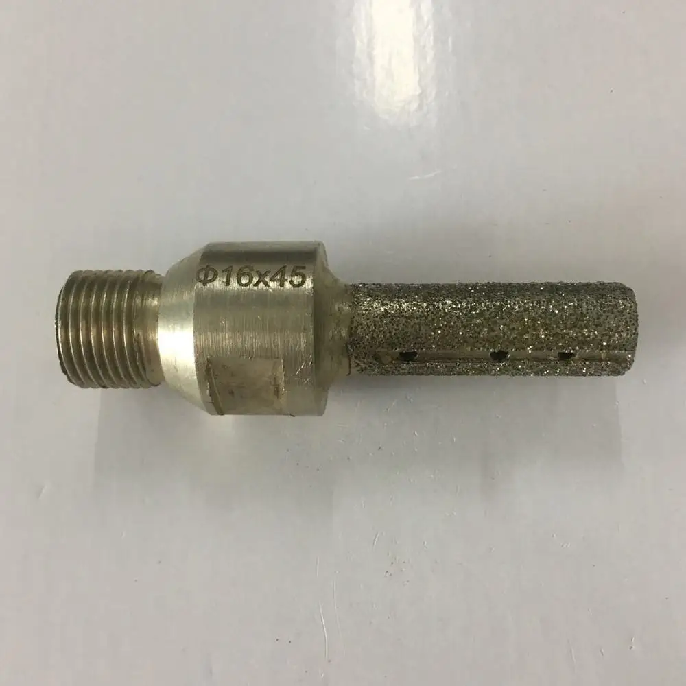

1/2g plating milling cutter D16*45 Concrete Granite Marble cnc Milling Stone Polishing Grinder Diamond Grinding