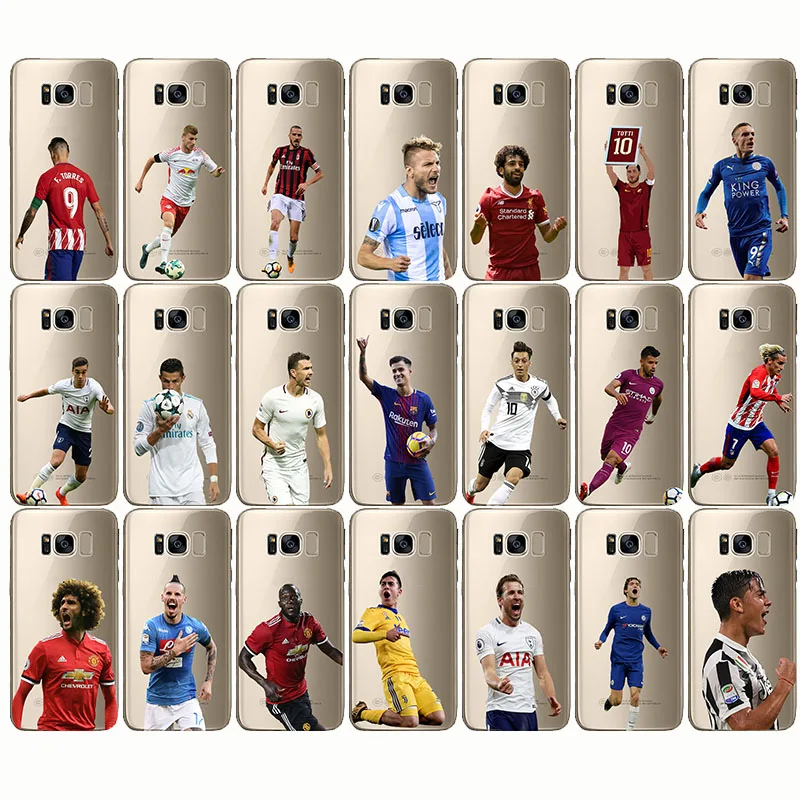 

Sports Soccer Football Pattern Print Design Soft Silicone Phone Cases Cover for samsung Note 8 5 4 S6 S7 edge s8 S9 plus