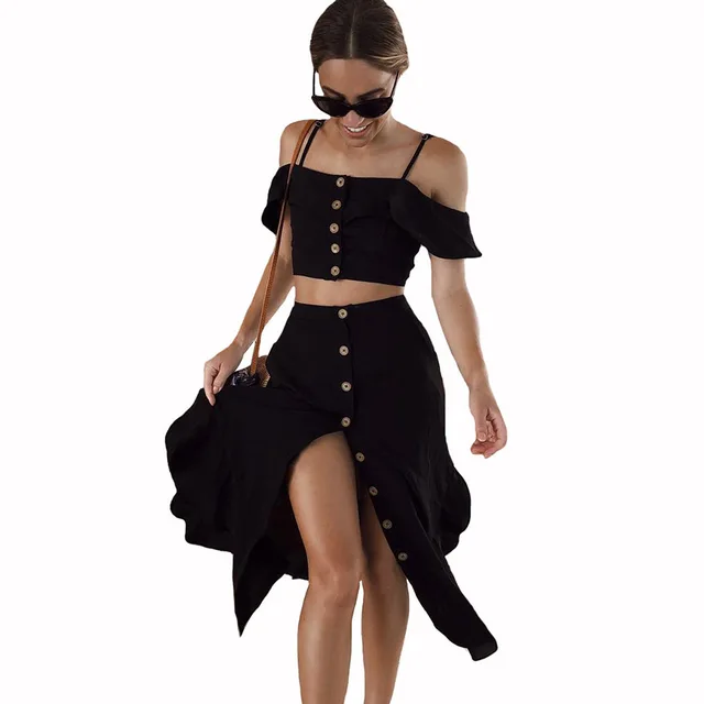 Best Offers Aibo Carla Autumn New Two-piece Suit Tide Brand Suit Women's Short Vest Short Sleeve Was Thin Best Offers Aibo Carla Autumn New Two-piece Suit Tide Brand Suit Women's Short Vest Short Sleeve Was Thin