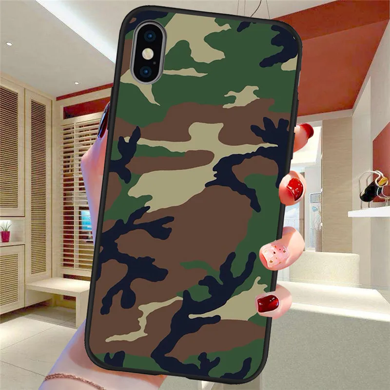 Армейский Камуфляж для iPhone X XR XS Max 5 5S SE 6 6S 7 8 Plus Oneplus 5T Pro 6T чехол для телефона funda Coque Etui funda capinha