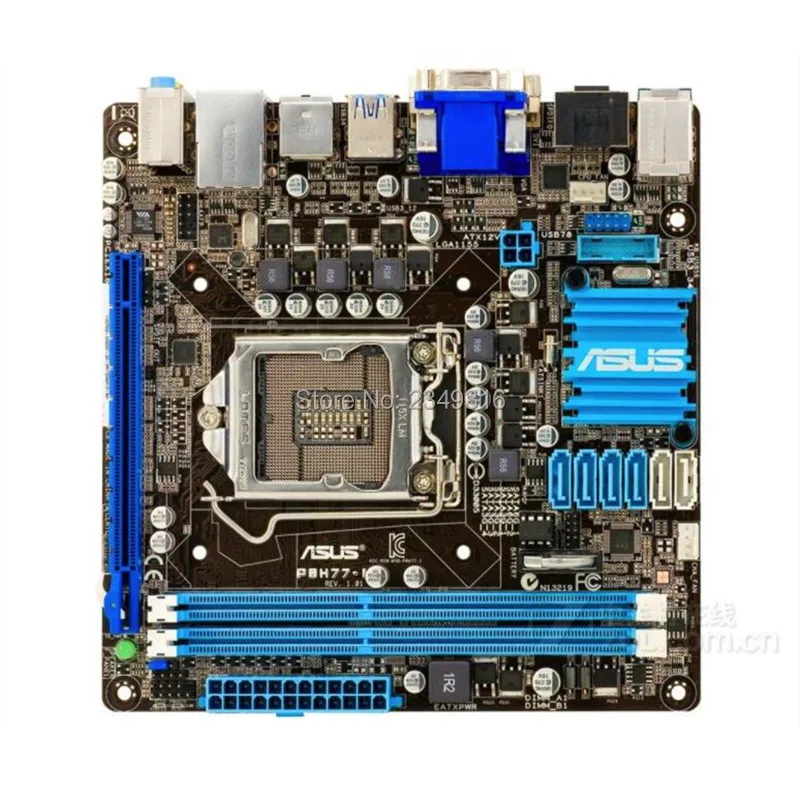 MINI-ITX HTPC оригинальная материнская плата для ноутбука ASUS P8H77-I LGA 1155 DDR3 I3 I5 I7 Процессор USB2.0 USB3.0 H77 рабочего Материнская плата