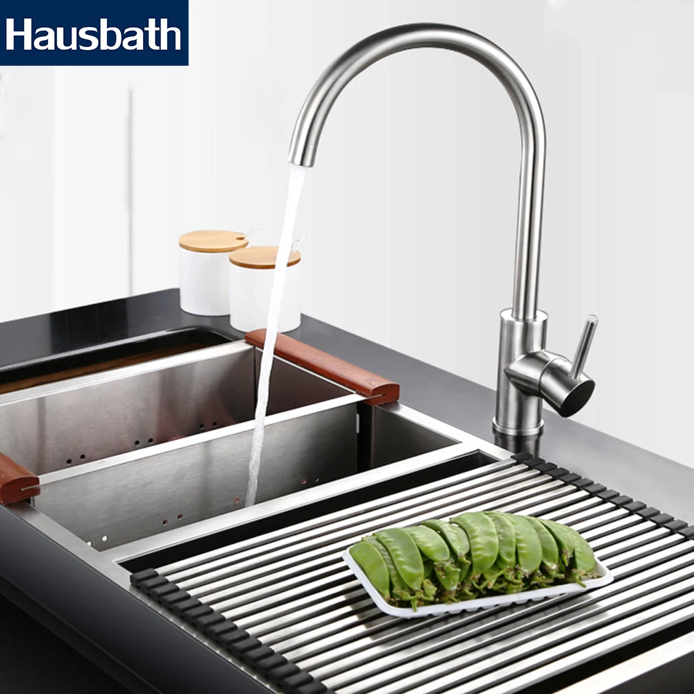 

Kitchen Faucet Mixer Tap Sink Faucet 360 Degree Rotating Water Tap High Quality Stainless Steel Deck Mounted Chrome Finished