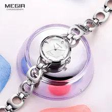 MEGIR Women's Fashion Simple Quartz Watches 3ATM Waterproof Clock Metal Strap Wristwatch for Lady Relogiod Femininos 4173White MEGIR Women's Fashion Simple Quartz Watches 3ATM Waterproof Clock Metal Strap Wristwatch for Lady Relogiod Femininos 4173White