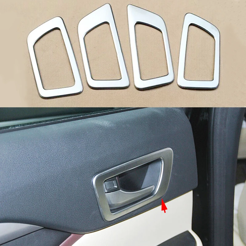 4pcs Chrome plate ABS Inner Door Handle Bowl Cover Trim for Toyota