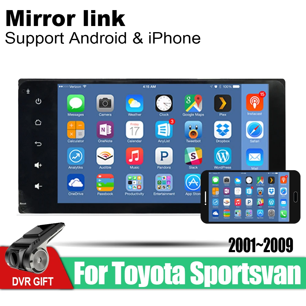 Sale ZaiXi Android Car 2 din multimedia GPS Navigation For Toyota Sportsvan 2001~2009 vedio stereo Radio audio wifi video map video 5