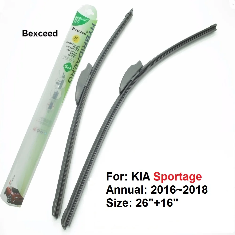 

26"+16" (2016~2018) Bexceed of Car Windshield Universal Flat Wiper Blade For KIA Sportage