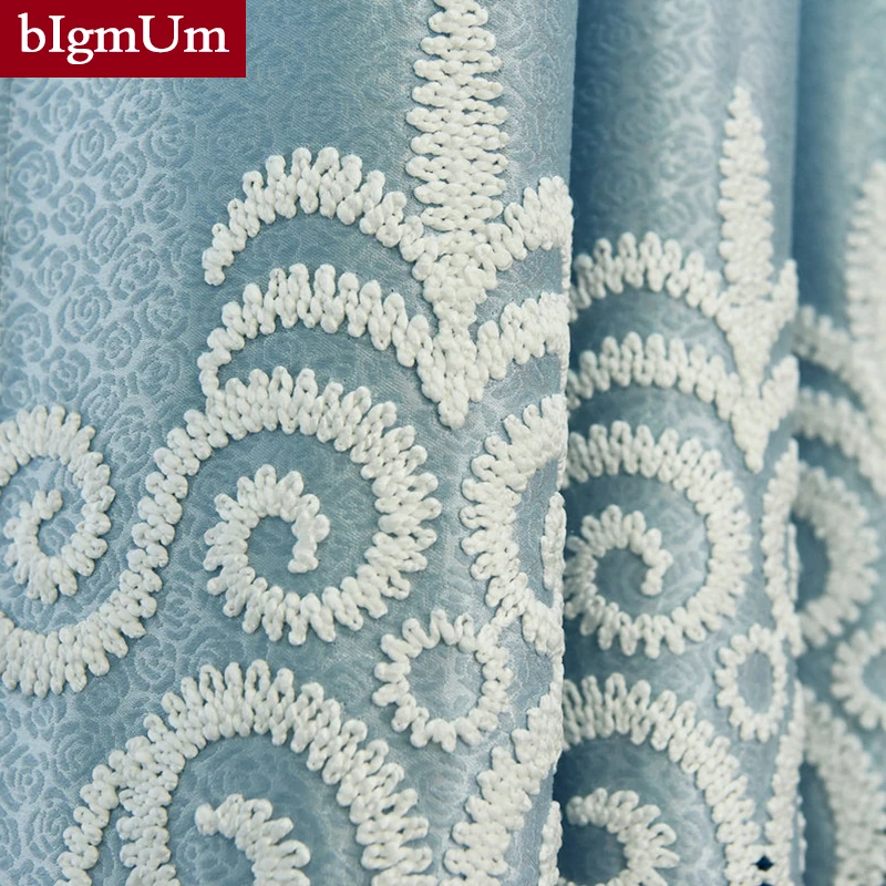 Роскошные современные затемняющие шторы bIgmUm Embroid для гостиной дизайнерские