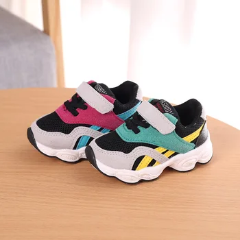 

2019 autumn new fashion breathable mesh casual sports running shoes girls shoes white boys brand children's shoes