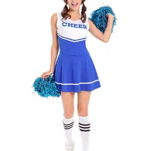 Daytwork Performance Danza Costume Ragazze Donna Vestito High School Musical Cheerleader Uniforme Abbigliamento Sport Sala da Ballo Abiti Festa con Pom Poms
