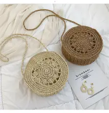 Summer Womens Bohemian Woven Handbag Shoulder Beach Bag Casual Tote Straw Messenger Bags Wicker Rattan Bag For Women 2019