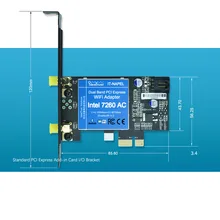 Новинка для Intel 7260 7260AC 7260NGW 7260HMW 2,4 и 5G 867 Мбит/с BT4.0 PCI-E 1X PCIe WiFi сетевая карта для рабочего стола