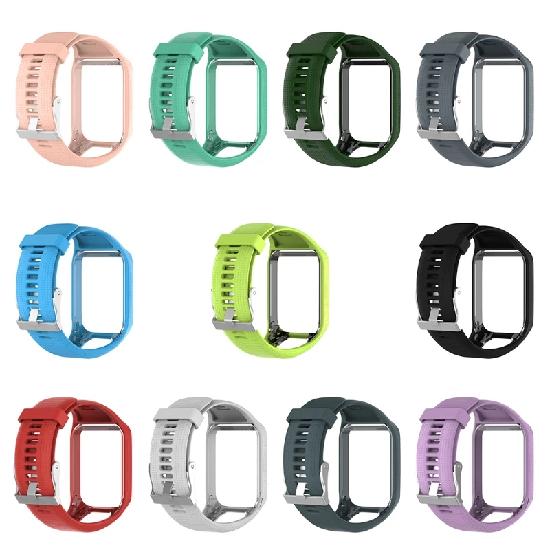Silicone Wrist Strap Watch Band Replacement For TomTom Runner 2 3 Spark 3 GPS Watch 1 Pc