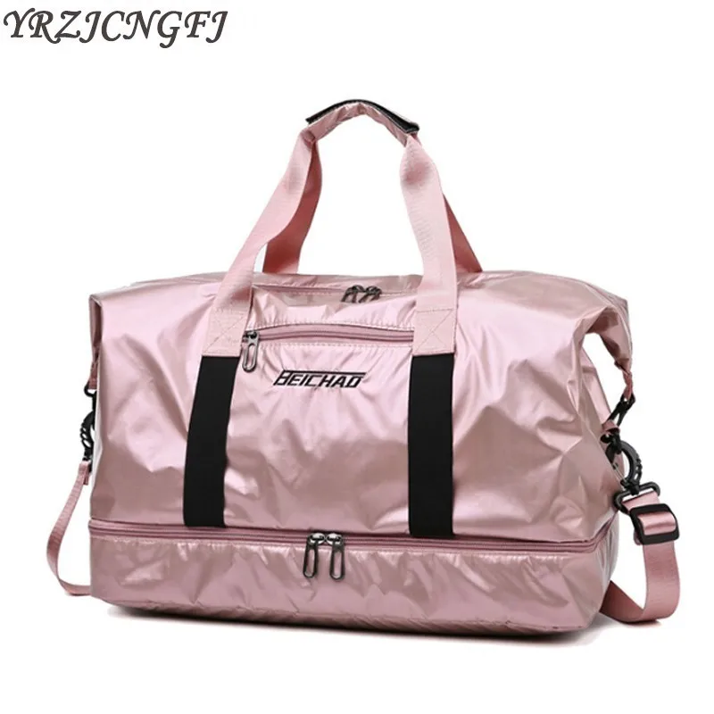 

PINK Big Travel Bag Women Waterproof Multifunction Travel Duffle Bag Shoulder Handbag Large Capacity Luggage Weekend Fitness Bag