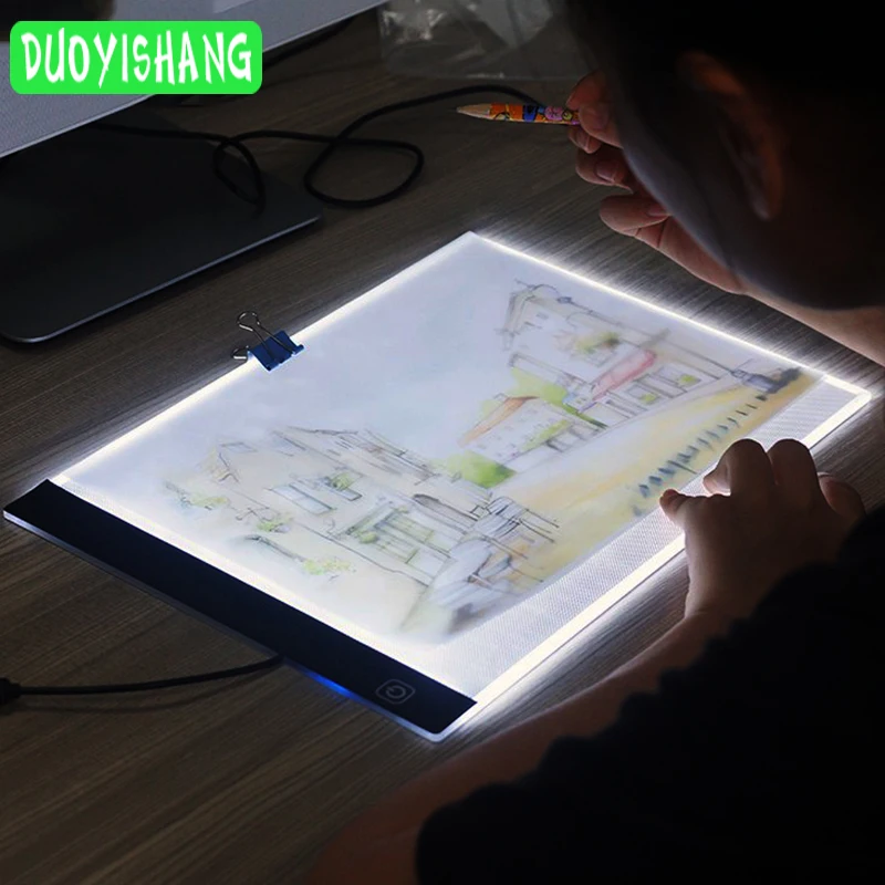 

DUOYISHANG 3 Level Dimmable Led Light Pad Tablet Tools Diamond Painting Accessories Diamond Embroidery Eye Protection A4 A5Size