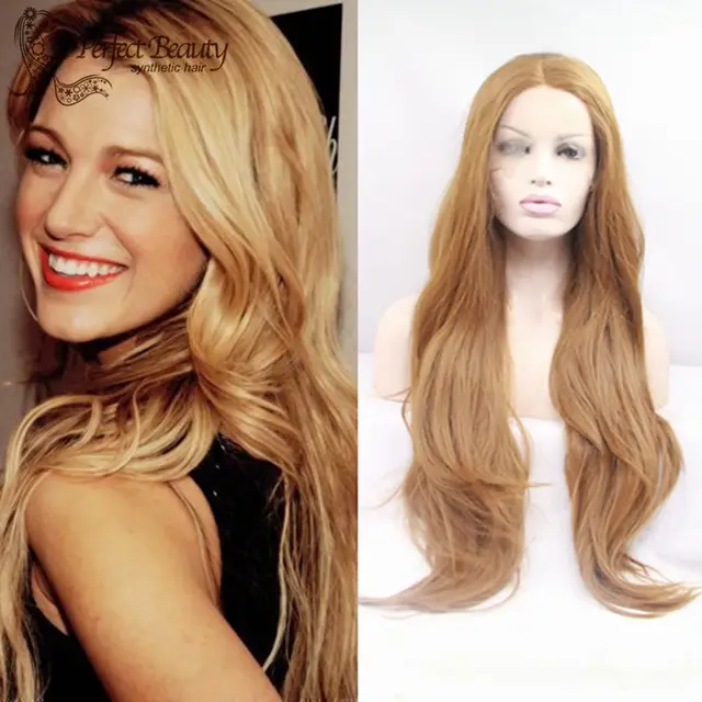 Sweet Blonde Lace Front Wig Strawberry Blonde Long Synthetic Natural Wavy Wigs Heat Resistant Romantic Blonde Sweet Blonde Lace Front Wig Strawberry Blonde Long Synthetic Natural Wavy Wigs Heat Resistant Romantic Blonde