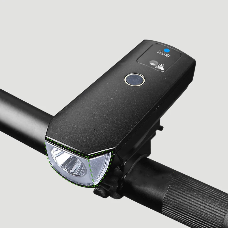 OUTERDO XANES SFL02 T6 Смарт индукция свет велосипеда IPX4 4 режима USB Перезаряжаемые 600LM прожектор велосипед светодиодный светильник аксессуар - Цвет: Черный
