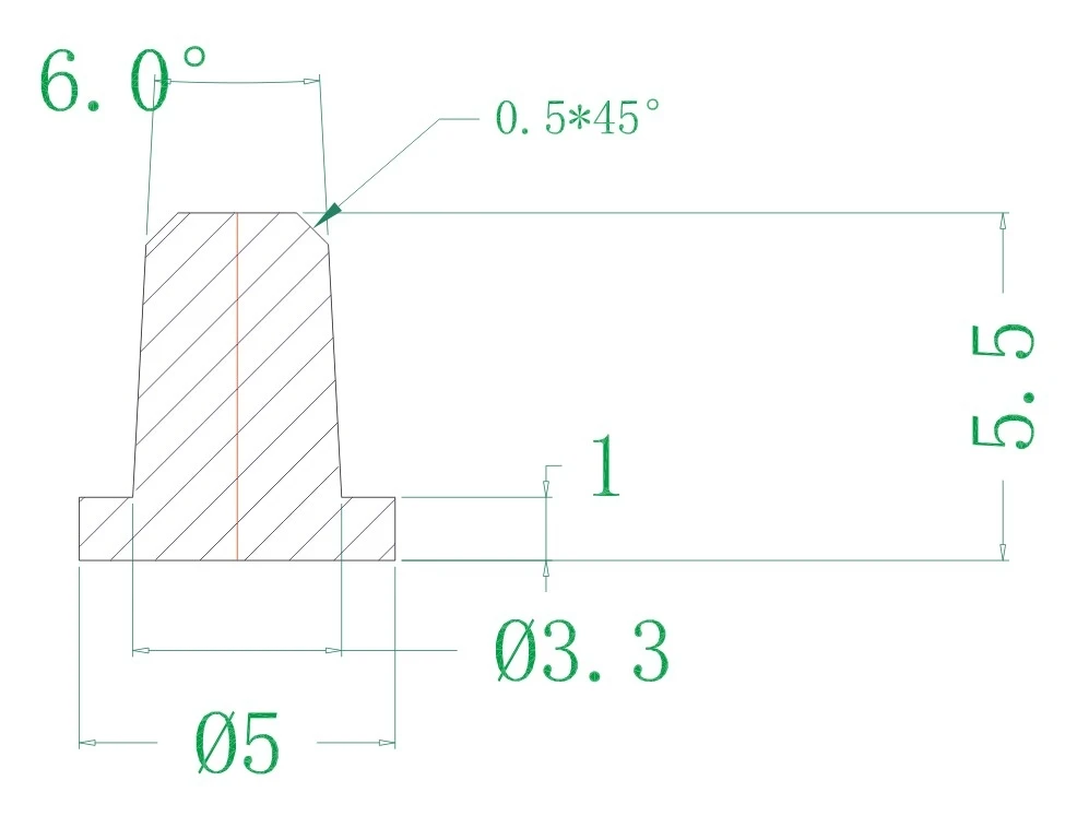 

T type Tapered rubber stoppers seal plug seal ends of tubes 3MM 3.3mm 3 2.8 2.9 3 3.0 3.1 1/8" MM High Temp Black Transparent