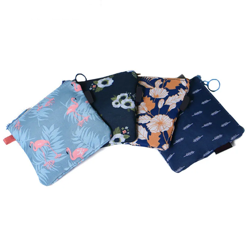 البساطة سلسلة المحمولة فوط صحية حقيبة التخزين قماش الفوط الصحية حقيبة مجموعة الخياطة محفظة نسائية للعملات المعدنية الائتمان حامل بطاقة أكي...