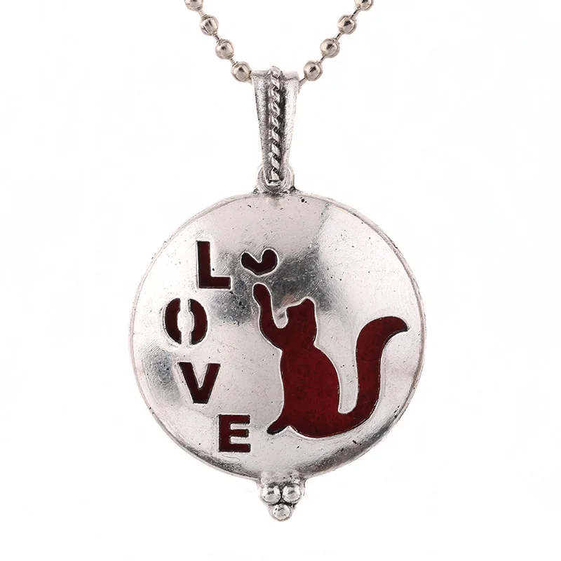 Модное высококачественное магнитное ожерелье LOVE Cat металлическая антикварная