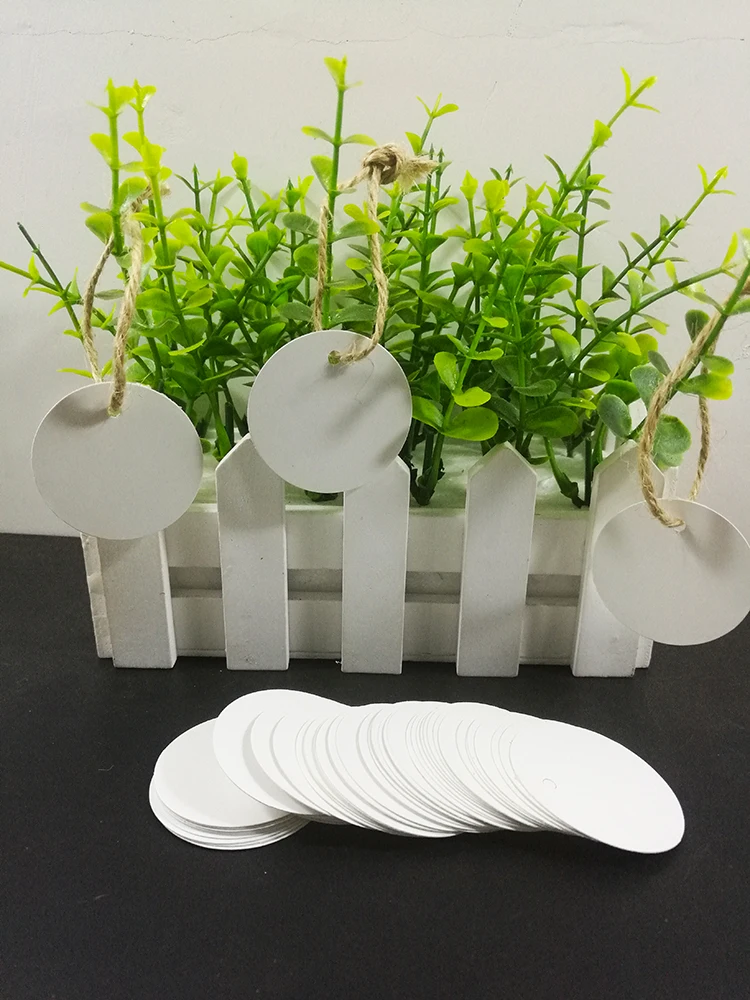 

100PCS white paper+10M hemp rope Hand Heart Design Paper Labels Packaging Wedding Birthday Party Decorations Gift Tags custom