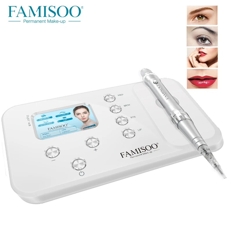 

FAMISOO N6 Newest Permanent Makeup Tattoo Machine Eyebrow Lip Rotary Pen MTS PMU System Tattoo Needle Microblading Makeup DIY