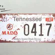 DL-OCT TENNESSEE 0417 номерные знаки винтажные оловянные вывески Бар паба домашний Настенный декор металлический постер в стиле ретро