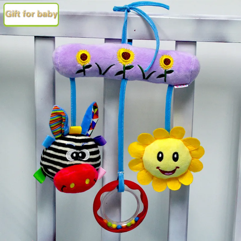 Лидер продаж кролика висит кровать Детская безопасность сиденье Плюшевые игрушки Колокольчик Многофункциональный Плюшевые Игрушки
