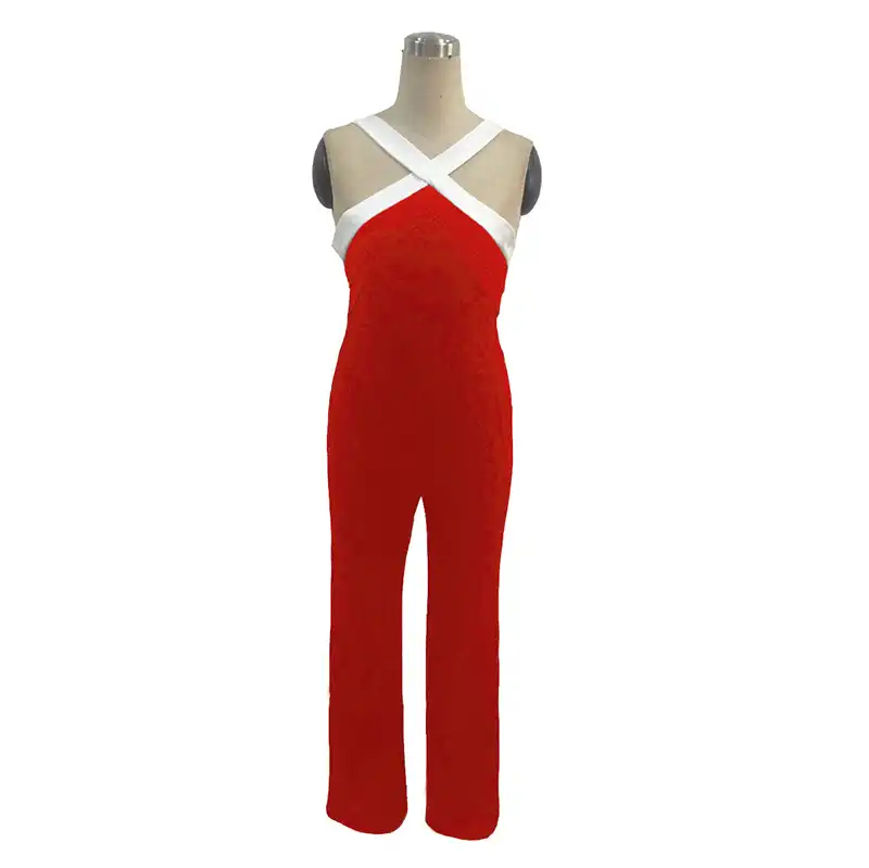 all red romper
