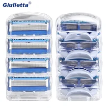 

5 Layer Razor Blades for Men Shaving Razor Facial Care Shaving Complacent Gillettee Fusione Shaving Blades 4PCS/BOX