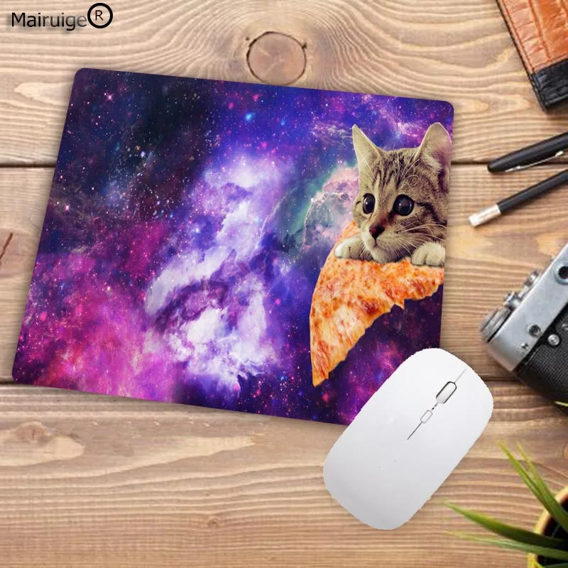 22X18CM Mairuige Забавный Милый Космический Кот ноутбук PC Игровые Мыши Игровой Коврик Для Мыши оптическая лазерная мышка коврик опт и розница 25X29 см - Цвет: 22X18CM
