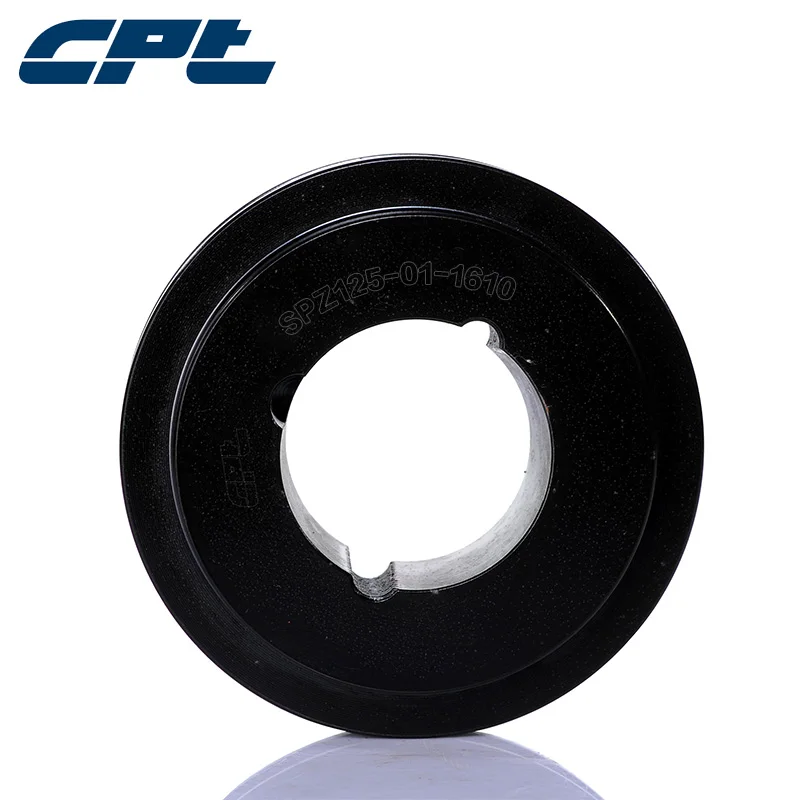 

CPT European standard 1 groove SPZ belt section belt drive pulley, 107mm outside diameter, 1210 taper lock bush for transmission