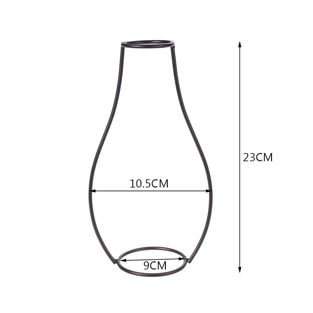 Домашний минималистичный цветок металлическая ваза черная стойка Цветочные стеллажи для вазы цветок черные линии украшения вечерние украшения для дома - Цвет: F
