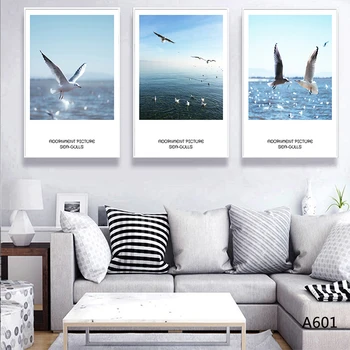 

Wall art Nordic Picture Europe style Poster of sea view Canvas painting On Canvas