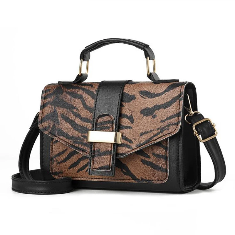 

Designer Handbags High Quality Leopard Print Tote Bag Ladies PU Leather Small Shoulder Bags for Women Messenger Bag Sac A Main