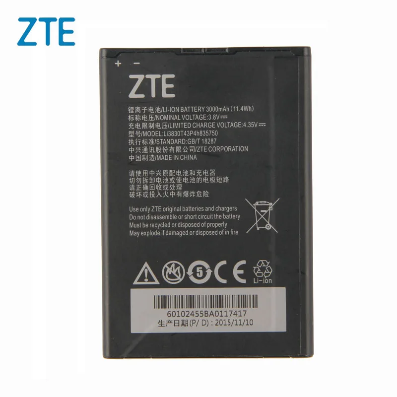 

Original ZTE Li3830T43P4h835750 phone battery For ZTE Grand S2 S291 3000mAh