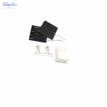 50Pcs 4xAAA Battery Case Holder Socket Wire Junction Boxes With Wires Switch Cover XH 2 54